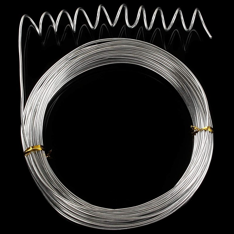 AConnet 4 Pack 16 Gauge Aluminum Wire 131.2Ft Silver Aluminum Wire 1.5mm Metal Craft Armature Bendable Wires Metal 16 Gauge Wires for Jewelry Making Craft Dolls Skeleton DIY(32.8 Per Roll, 4 Rolls) - Image 5